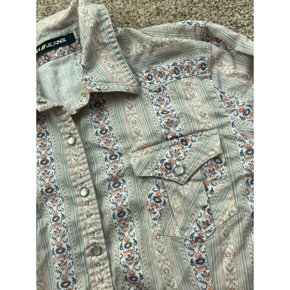 DKNY Y2K Western Button Down Shirt Womens XL Coastal Cowgirl - Picture 3 of 10